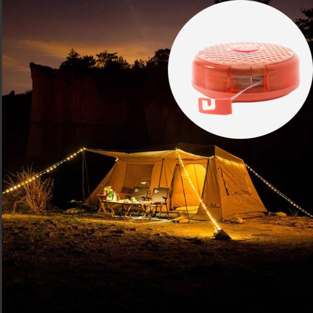 Plastic Texture Camping String Lights USB Rechargeable Retractable Camping Light  Yard Garden