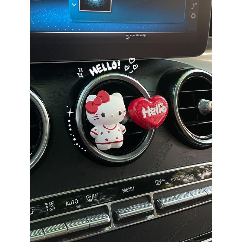 Creative and Cute Kt Cat Car Air Freshener Cartoon Perfume Diffuser Stone Ornament Car Air Vent Decoration Car Interior Accessories