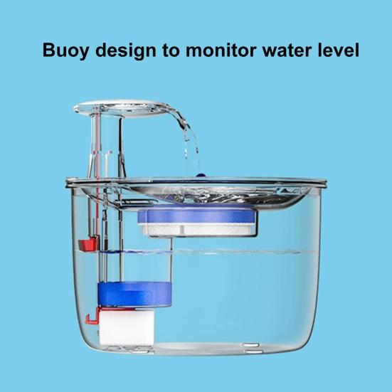 1 комплект, 2 л, фонтанчик для воды для домашних животных, большая емкость, мультифильтрация, автоматический диспенсер для воды для собак, кошек