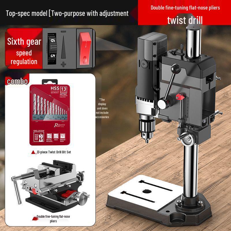 Высокоточный настольный сверлильный станок 220В: Промышленный, Многофункциональный, Высокомощный Фрезерно-сверлильный станок для дома.