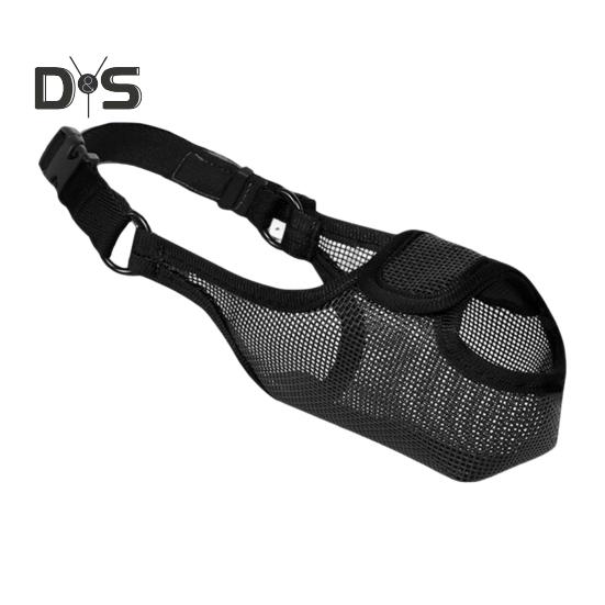 Dog Muzzle for Large Medium Small Dogs Mesh Muzzle with Front Opening Design Breathable Dog Muzzle with Adjustable Strap for Preventing Biting