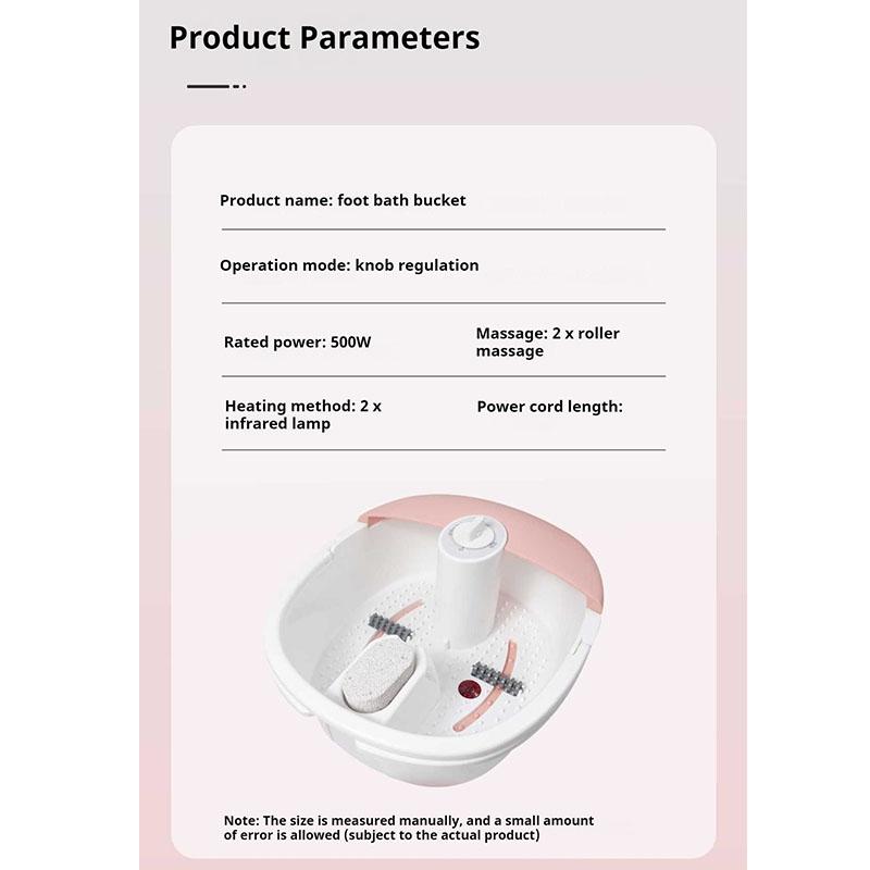 Multifunctional Foot Bath Bucket with Constant Temperature Heating Automatic Massage Foot Bath with Bubble Roller Guasha