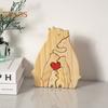 3/4/5/6Pcs Wooden Bears Family Puzzle with Name Customizable Wooden Puzzle Home Decor Educational Toy Birthday