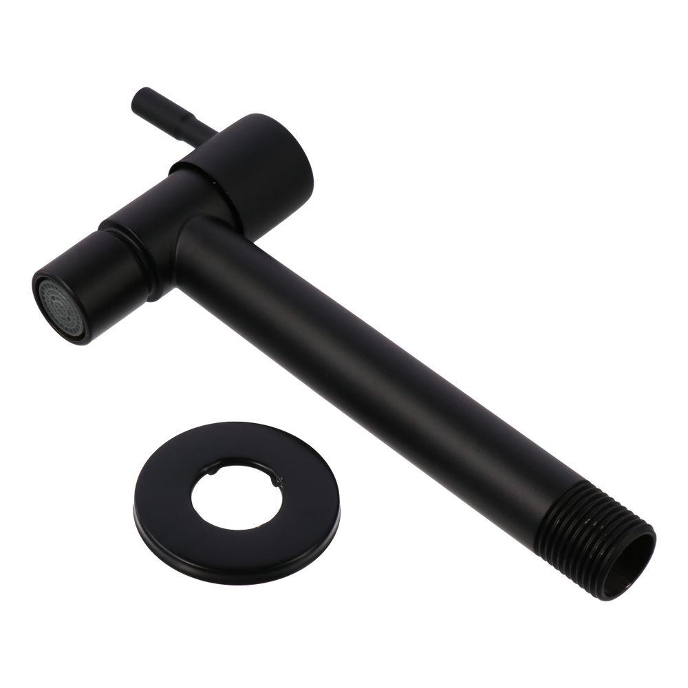 Черные краны для стиральной машины Белое соединение Прочная стиральная машина для ванной комнаты