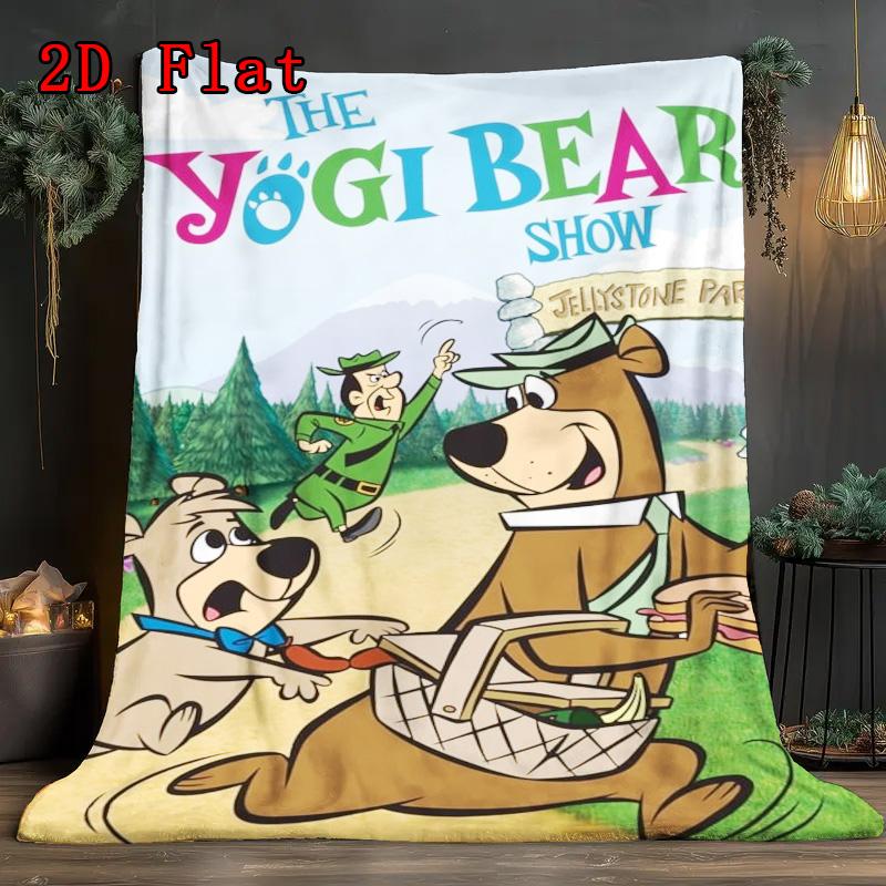 The Yogi Bear Show 2D Flat Pattern Flannel Blanket High quality All Seasons Warmth and Comfort Perfect for Christmas Gifts.MMT0918613