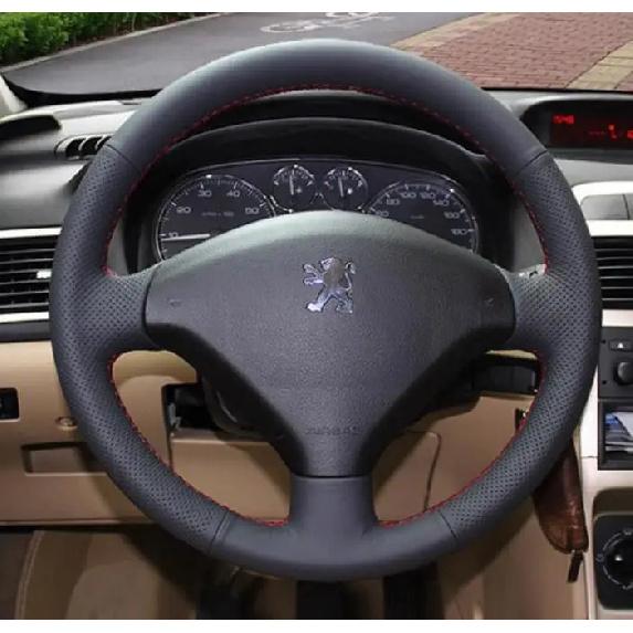 Шитье кожаный чехол на руль автомобиля Автоаксессуары Для Peugeot 307