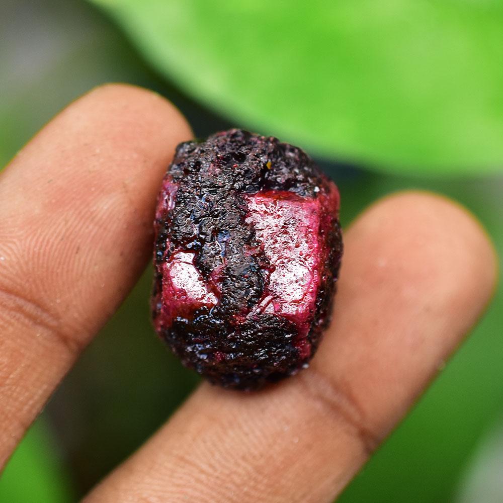 Natural Red Ruby Loose Gemstone Unique 72.60 ct Uncut Raw for Lapidary and Gem Collections