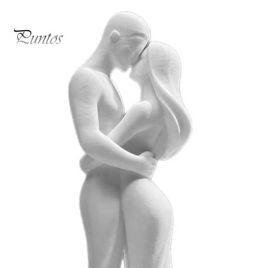 Минималистичная статуэтка пары, 3D-печать, Черно-белая статуэтка обнимающихся, Современная скульптура с абстрактным объятием, Форма фигурки для протирания пыли, Романтический декор для стола