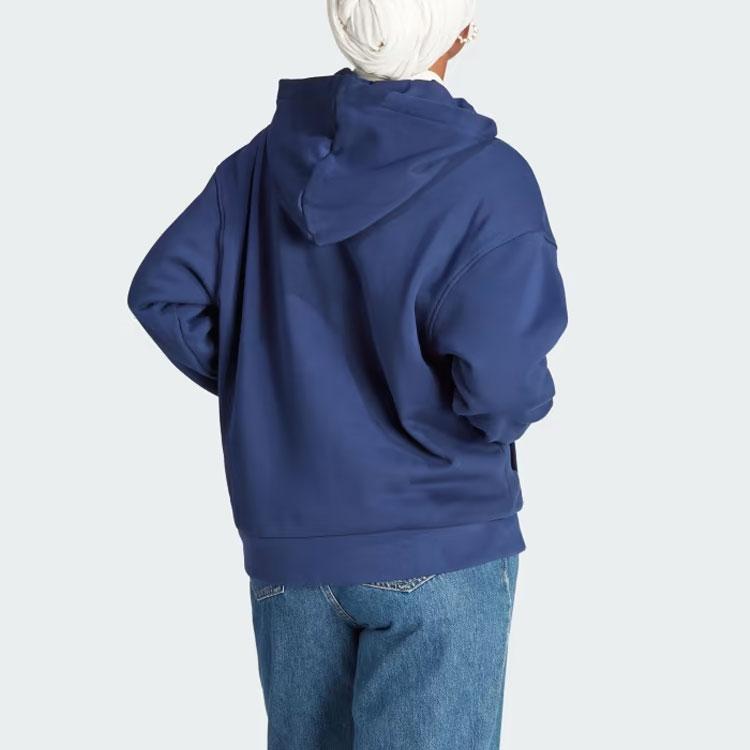 Adidas Originals Trefoil Sweatshirts Women's Dark Blue Hooded Moderate Regular IL2422