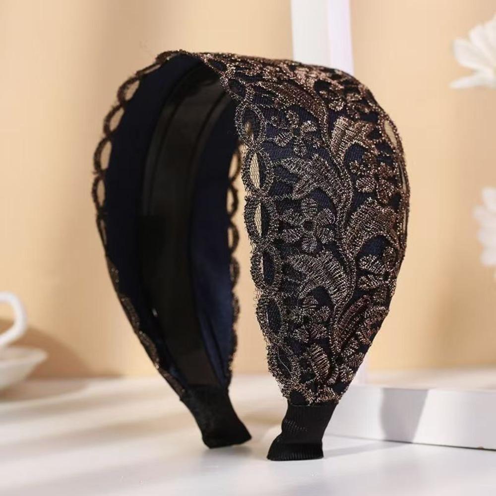 Нескользящая сетчатая повязка на голову с цветком избавит от хлопот с кружевными повязками для волос для мам/девочек