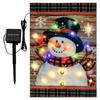 12x18" двухсторонний солнечный светодиодный снеговик садовый флаг для уличного фермерского дома сад газон рождественское украшение освещенные дворовые флаги 2025
