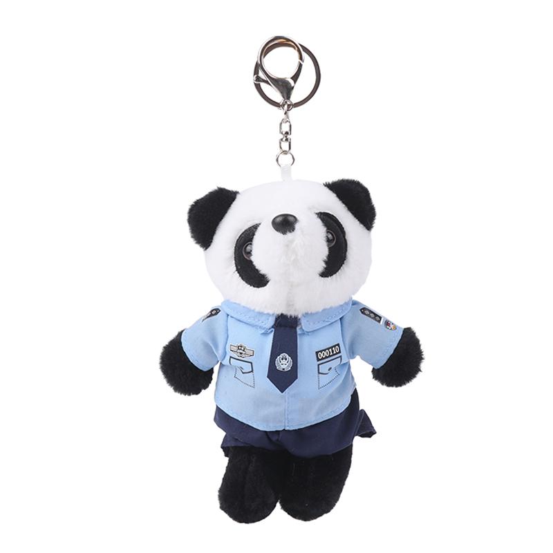 Дорожная полиция Маленький медведь панда плюшевые игрушки брелок полиция пожарные животные брелок кулон автомобиль рюкзак подвески сумка декор подарки