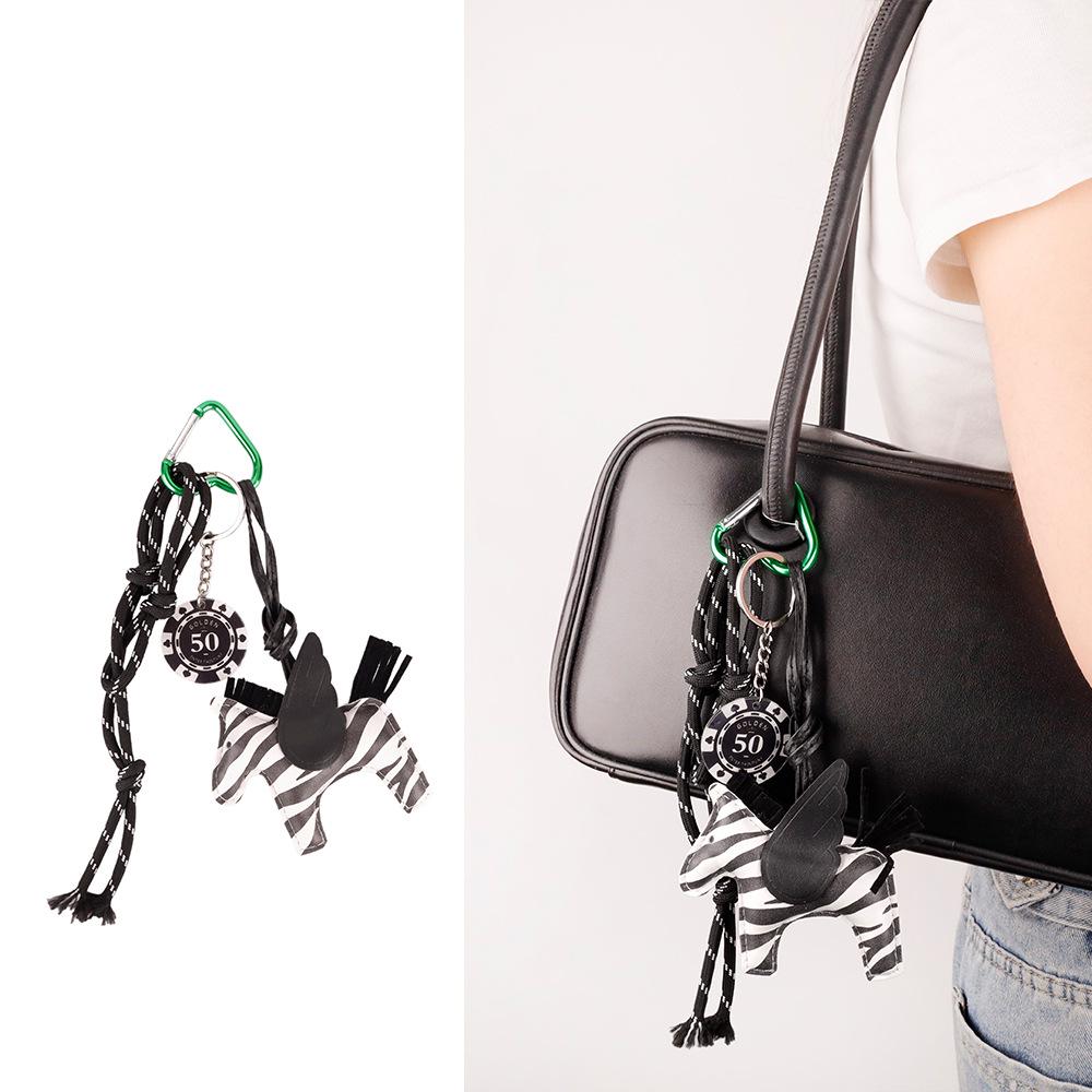 Miu-Style Woven Rope Camera Golf Bag Keychain Pendant - Trendy and Versatile Gift