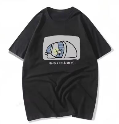 Koreanstyle fun patterned printed mens Tshirt loose summer top casual shortsleeved for both men and women