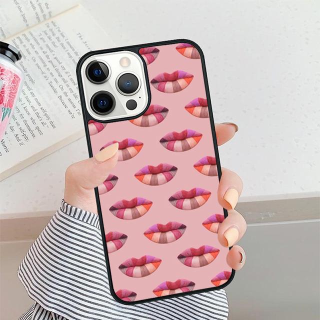 Сексуальная Девушка Леди Красные Губы Чехол для Телефона Для iPhone 17 Air 16 15 14 plus 12 13 Pro max Мягкий Бампер Защитный Чехол coque