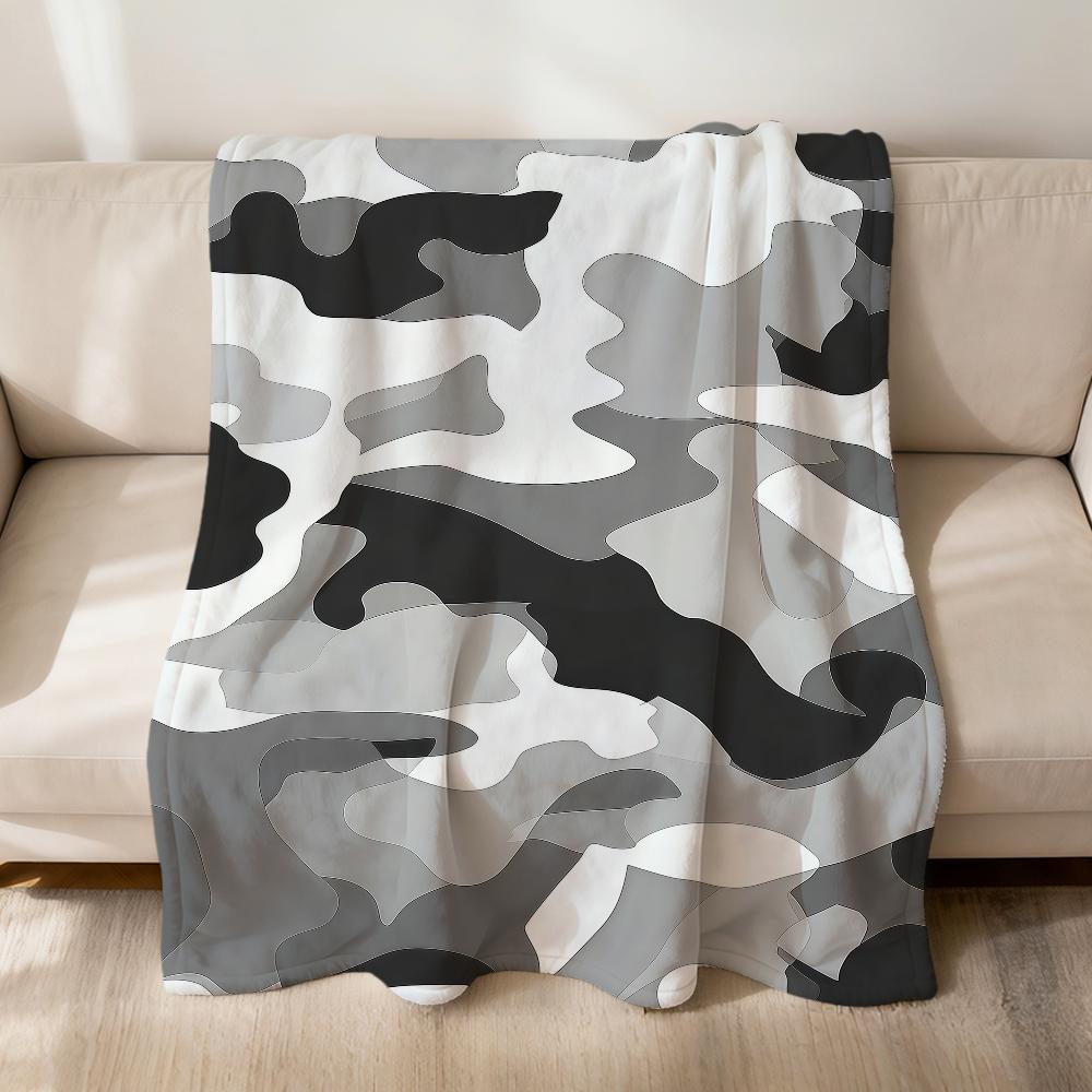 Fashion Retro Colorful Camouflage Art Flannel Soft Warm Plush Blanket Sofa Living Room Pet Hogar Bedroom Gift Home Car Portable