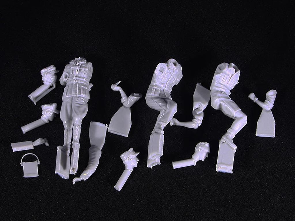 Valkyrie миниатюрный немецкий африканский танковый экипаж набор 1 3 предмета смоляной набор для танка Panzer VW35006 1/35 3/4