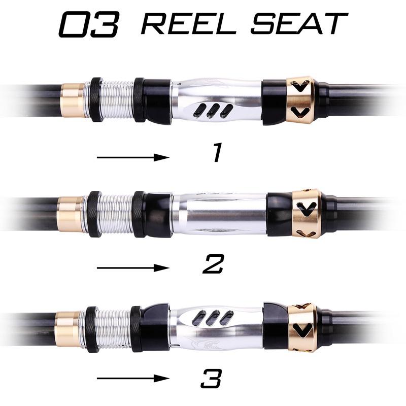 Телескопические удочки с удлиненной полой ручкой, удочки для морской пресноводной рыбалки