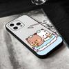 BUBU DUDU Мультяшный Чехол для Телефона Черный Силикон Мягкий Корпус Для IPhone 17 16 15 14 13 12 11 Air Pro Max Plus Горячая Распродажа