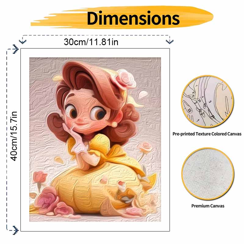 Disney Набор для рисования по номерам масляными красками "Прекрасная роза" ручной работы DIY декор для дома подарки настенное искусство картина на холсте для взрослых современный декор комнаты