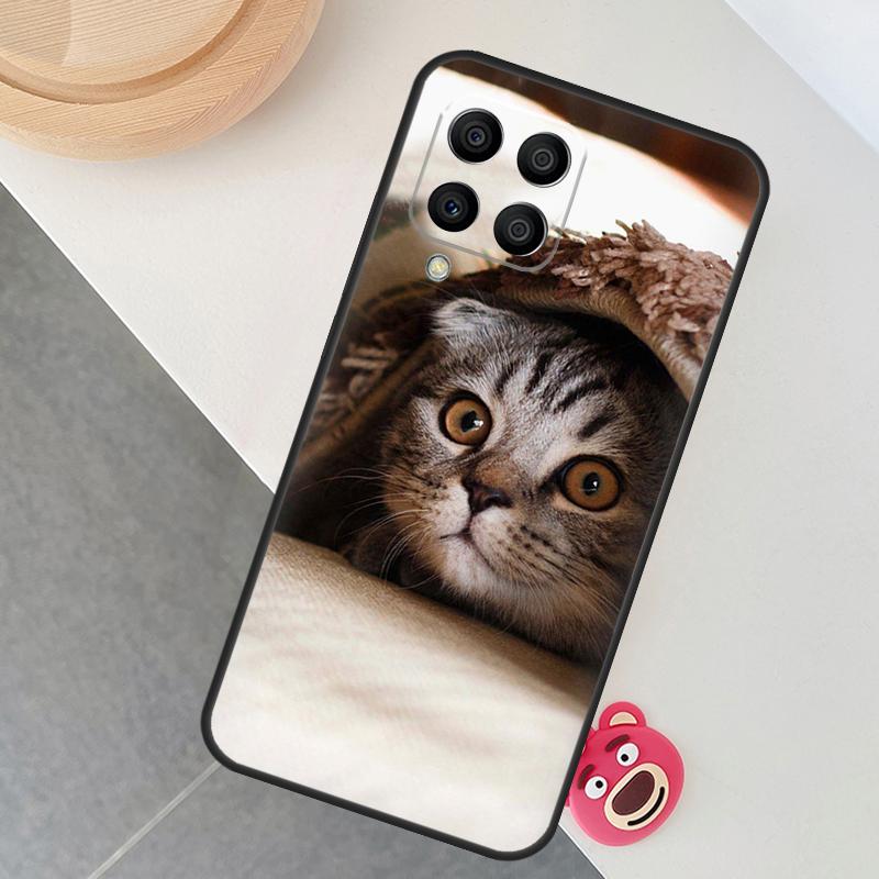 Cute Cat Animals Kitten Case For Samsung Galaxy M12 M32 M52 M15 M35 M55 M31 M56 M36 M16 M06 M13 M33 M53 M14 M34 M54