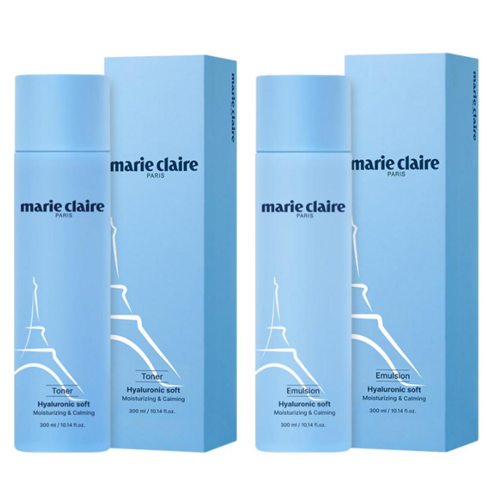 Marie Claire Hyaluronic Soft Toner 300ml + Emulsion 300ml + Cream 300ml set, 1 set