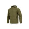 Logo Print Zip Pocket Detail Hooded Down Jacket Men Outerwear Army-Green HN2093
