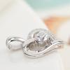 Ожерелье Ashley Jewelry, Стерлинговое серебро 925, Подвеска-сердце, Фианит, Женское, Для вечеринки, Популярное