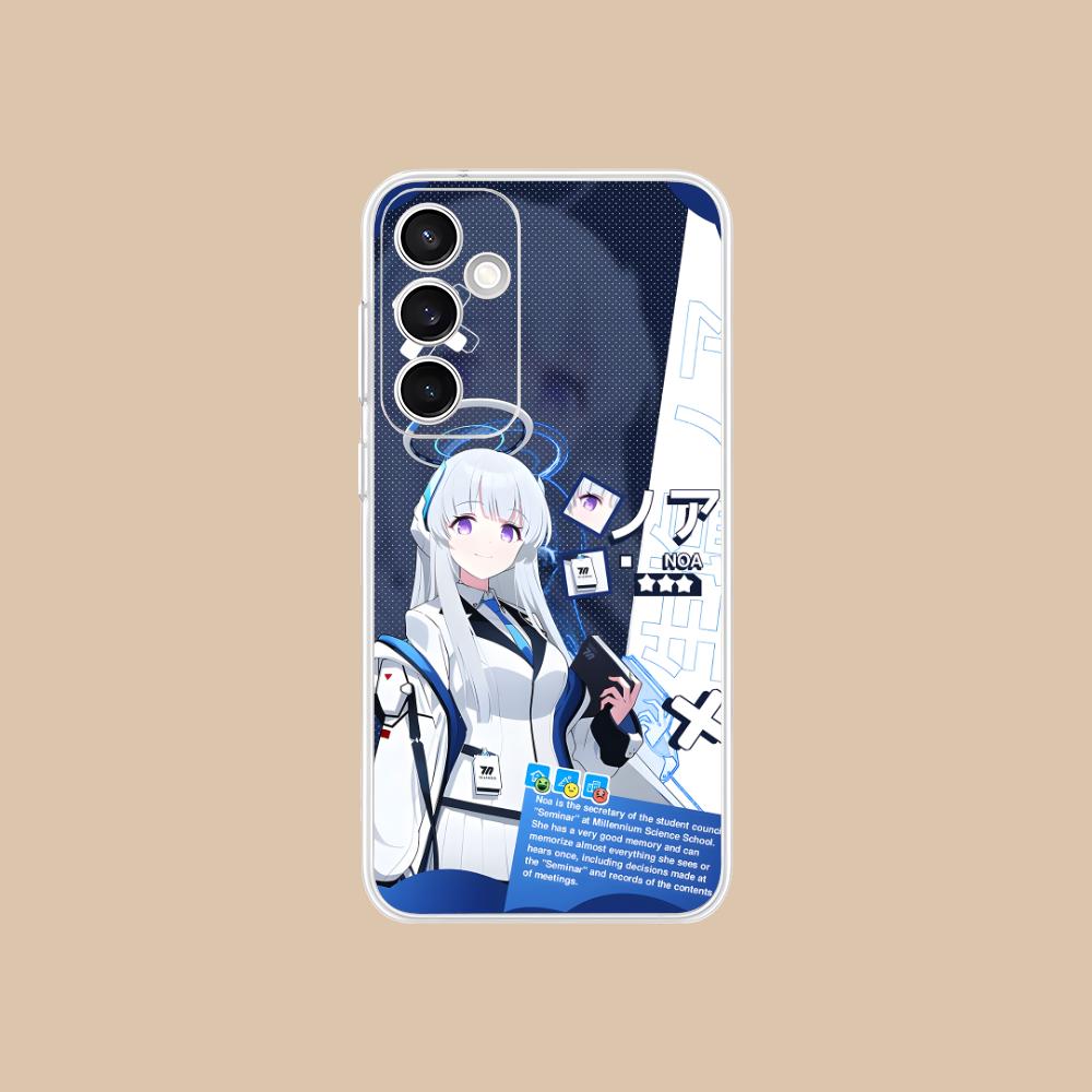 Чехол для телефона Blue Archive Ушио Ноа для Samsung Galaxy S25 S24 S23 S22 S21Plus FE Ультрапрозрачный Цветной Чехол Роскошный Смартфон