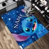 Personalized Name Stitch Dreams Living Room Non-Slip Area Rug Soft Carpet for Bedroom Kids Playroom Sofa Office Home Decor Doormat