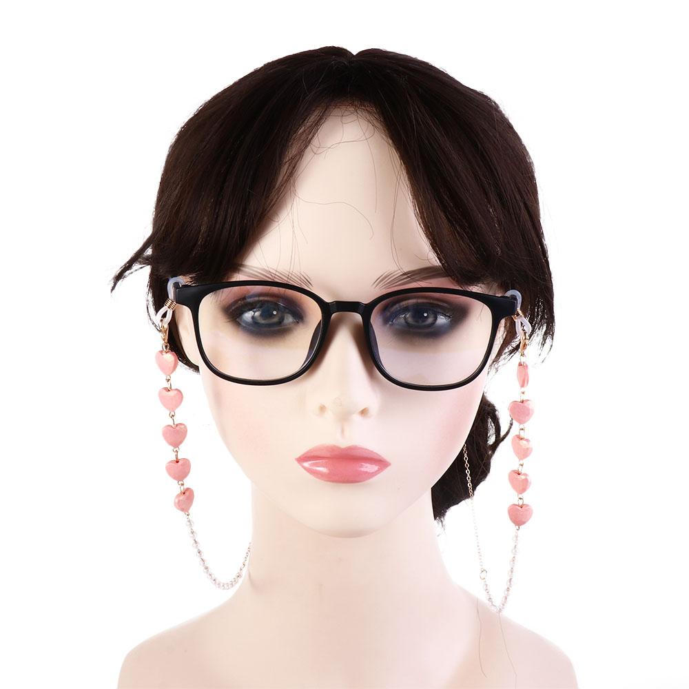 Neck Heart Shaped Pearl Sunglasses Chains Mask Anti-lost Chains Love Glasses Chains Spectacle Cord