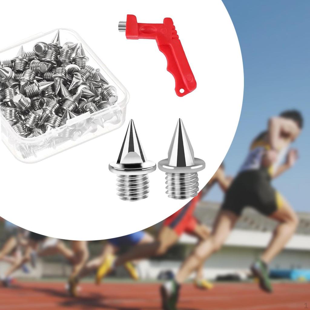 60 шт. сменных шипов для башмаков 5 мм с гаечным ключом