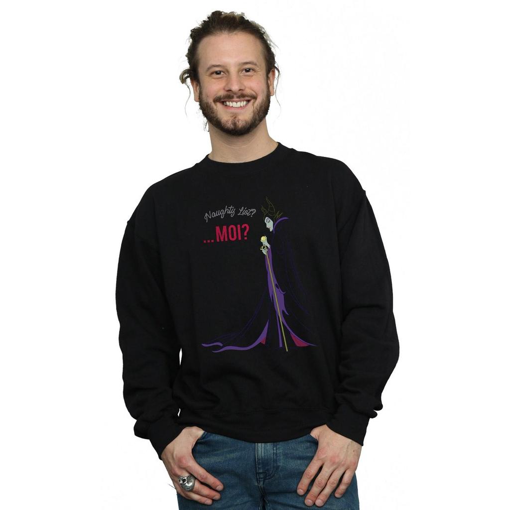 Disney Mens Maleficent Christmas Naughty List Sweatshirt
