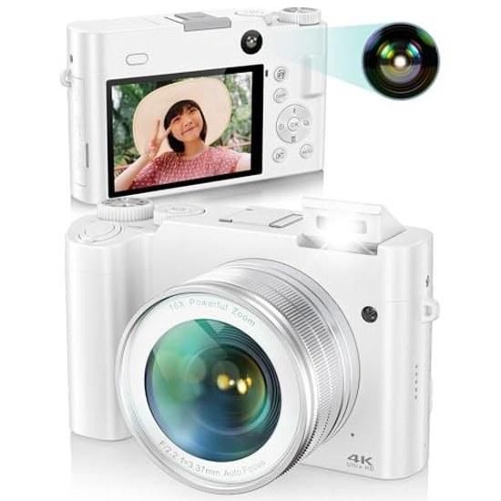 4K digital camera 64 million pixels resolution autofocus macro shooting 16x zoom 3-inch large screen spare battery HDMI output lightweight school trip