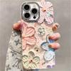 Luxury Glitter Flower Pattern Laser Phone Case For iPhone 11 12 13 14 15 Pro Max Shockproof Bumper Cover