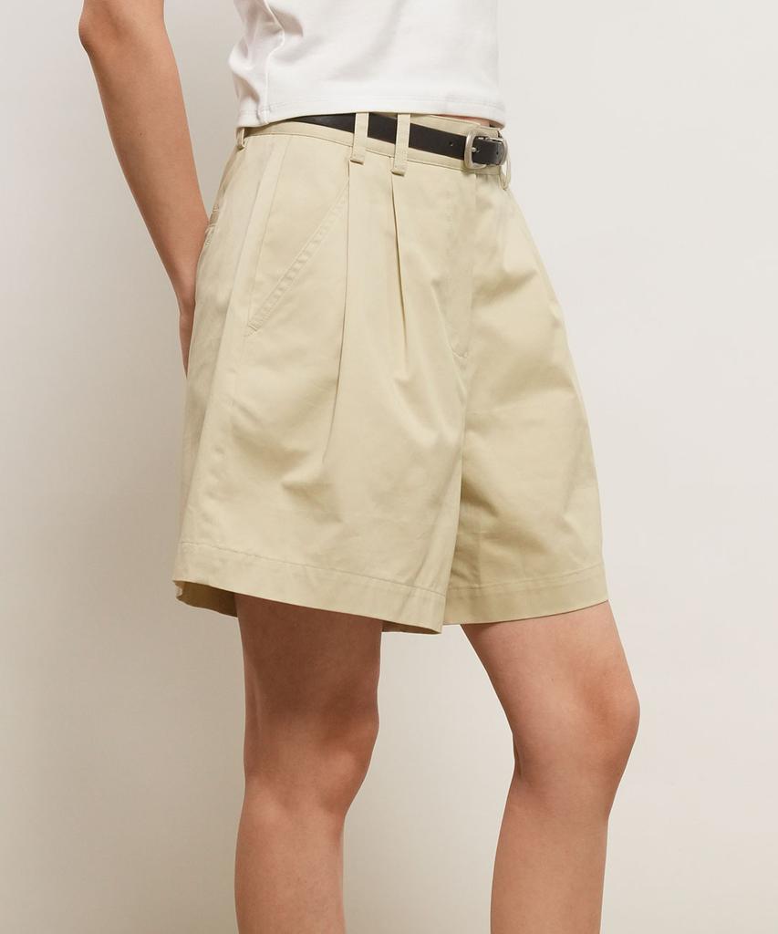 GENERALIDEA Double-Pleat Cotton Half Pants [Beige] / Gf2Lhp518