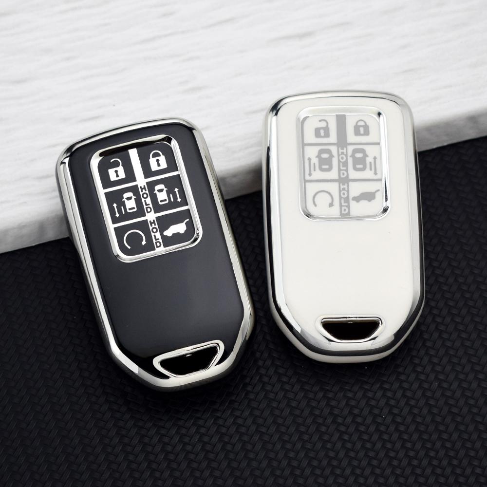 Чехол-футляр из ТПУ для автомобильного ключа с 5/6 кнопками для Honda Civic Accord Crv Pilot Odyssey Ridgeline Passport Мягкая сумка-чехол для ключа Брелок