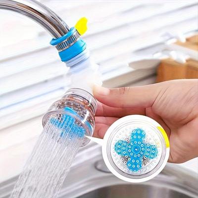 1 шт. Универсальный соединитель для воды для крана - Брызгозащищенная кухонная душевая лейка с вращающимся фильтром