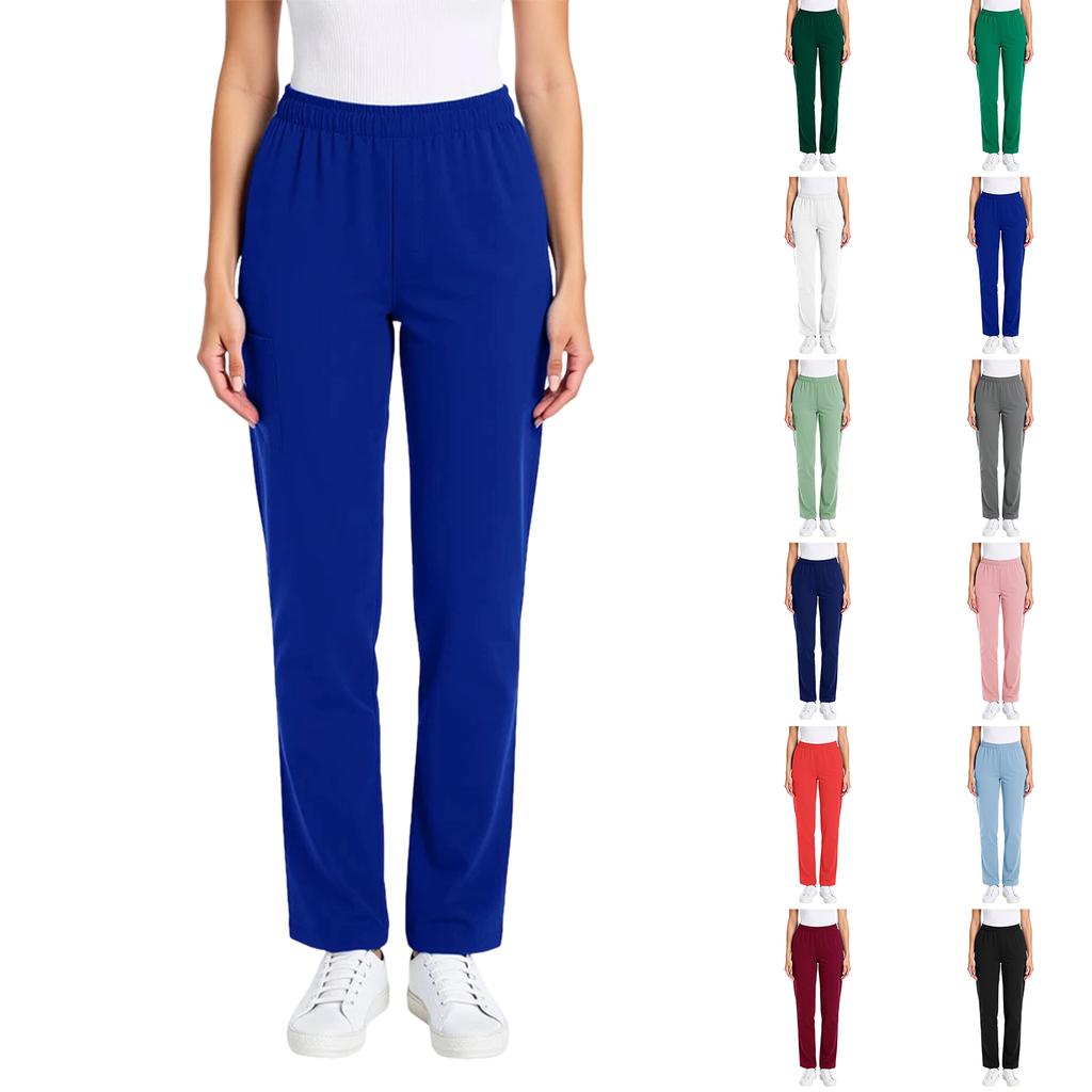 Женские свободные повседневные брюки с эластичным поясом и кулиской для сиделки, длинные брюки