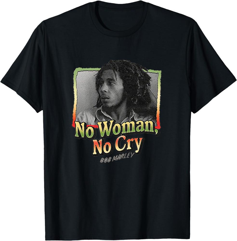 Футболка с полосками Bob Marley No Woman No Cry Футболка No Woman No Cry Подарок для фанатов Унисекс футболка