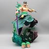 One Piece Zoro Figures Roronoa Zoro Action Figures 3 Heads PVC Collection Statue Model Anime Toys Desktop Decoration Gifts