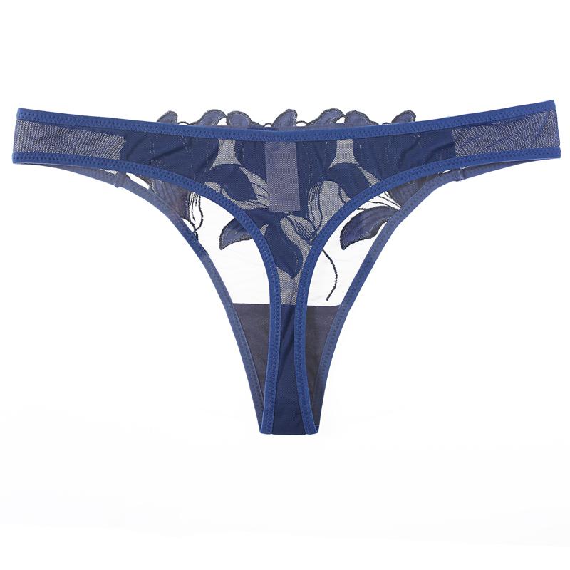 TERMEZY Sexy French Lace Embroidery Brassiere Lingerie Set Women's Underwear Set Push Up Thin Bralette Deep V Bra and Panty Set