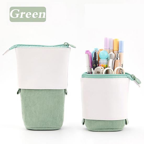 Портативная ручка-карандаш телескопический держатель большой емкости канцелярские принадлежности школьный пенал на молнии телескопическая вельветовая сумка для ручек из искусственной кожи косметичка