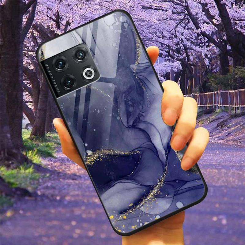 For OnePlus 10 Pro 5G Case 6.7'' Tempered Glass Starry Marble Hard Back Cover for One Plus 10Pro Funda Capa Oneplus10pro Coque