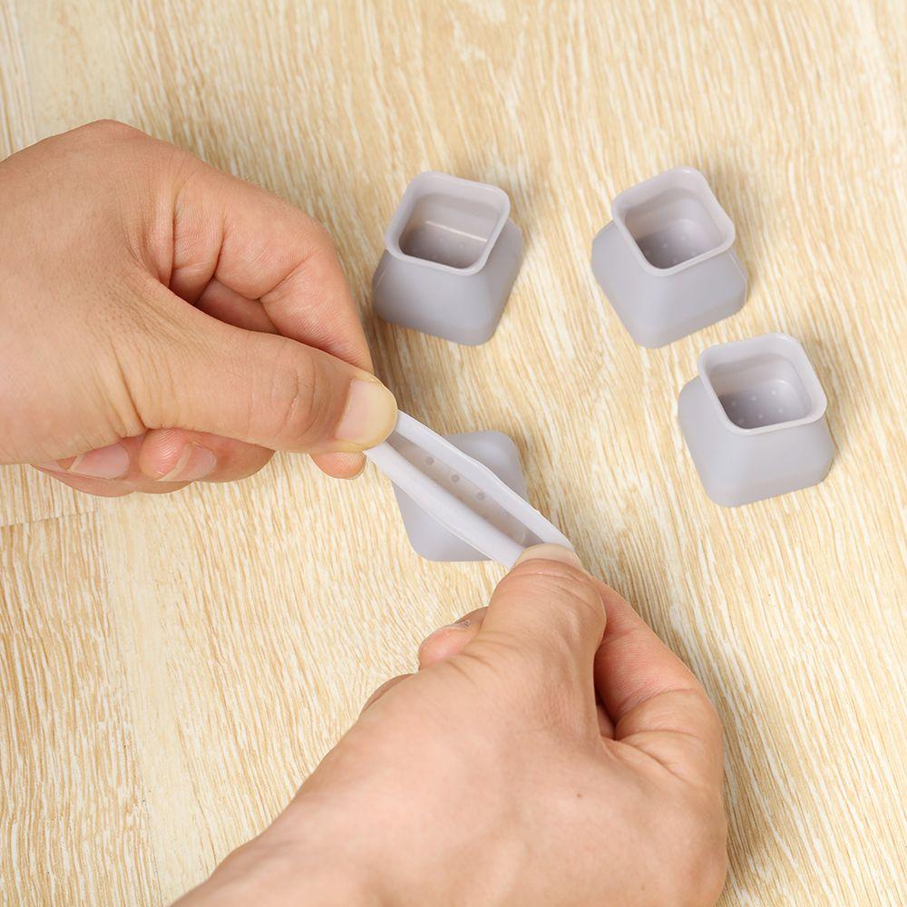 New Small Large White Grey Silicone Chair Leg Caps Table Cover Square