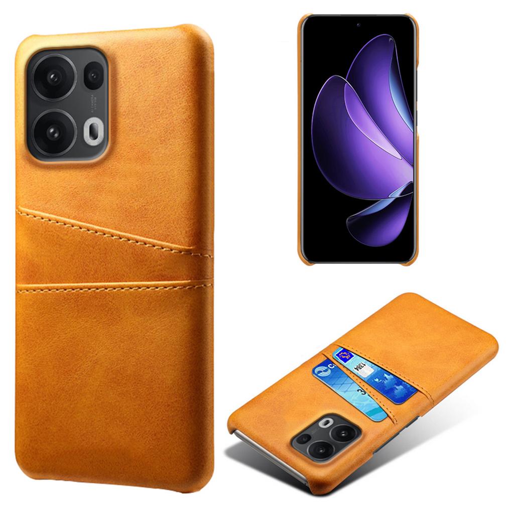 For Oppo Reno13 Pro 5G Case Dual Card Slots PU Leather + Hard PC Phone Cover