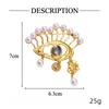 Брошь-подвеска в виде глаза дьявола в стиле ретро, женская брошь в виде преувеличенного глаза, аксессуары в виде нишевого дизайна