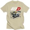 Мужские футболки с принтом Аниме Горные Гонки Initial D, 100% Хлопок, Футболки с Короткой Рукавой, Одежда