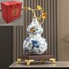 Перегородчатая эмаль Тыква Орнамент: Китайское керамическое изделие ручной работы для декора гостиной или винного шкафа