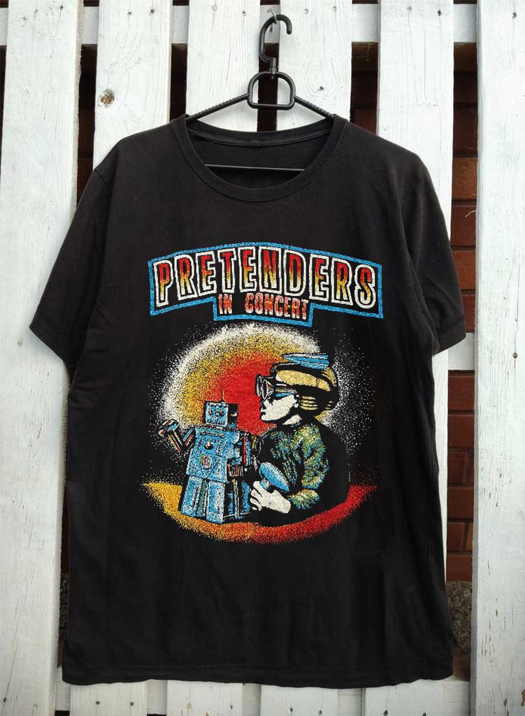 Vintage 80s The Pretenders T Shirt 1980 Debut Tour Black All Size Shirt OB38